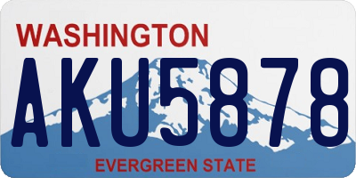 WA license plate AKU5878