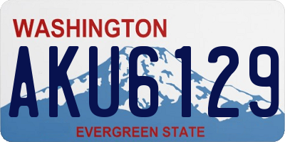 WA license plate AKU6129