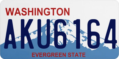 WA license plate AKU6164