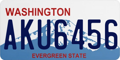 WA license plate AKU6456