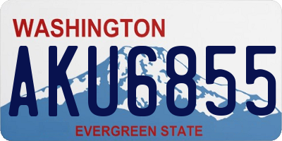 WA license plate AKU6855