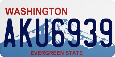 WA license plate AKU6939