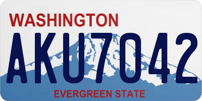 WA license plate AKU7042