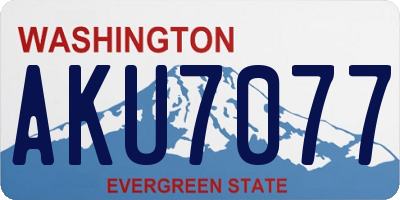 WA license plate AKU7077