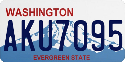 WA license plate AKU7095