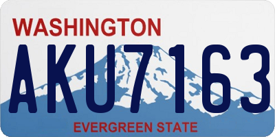 WA license plate AKU7163