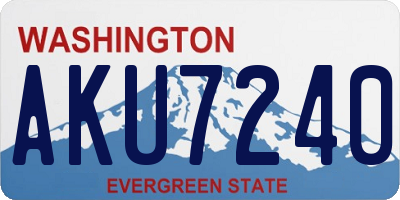 WA license plate AKU7240