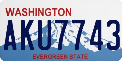 WA license plate AKU7743