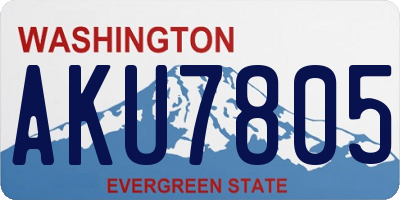 WA license plate AKU7805