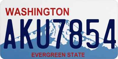 WA license plate AKU7854