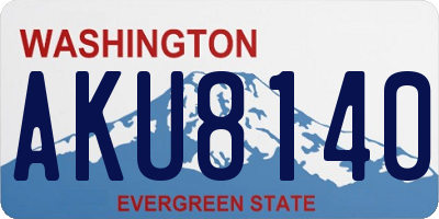 WA license plate AKU8140