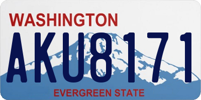 WA license plate AKU8171