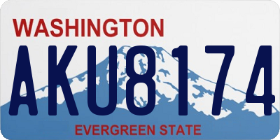 WA license plate AKU8174