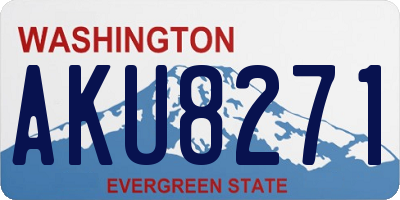WA license plate AKU8271