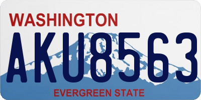 WA license plate AKU8563