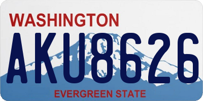 WA license plate AKU8626