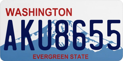 WA license plate AKU8655