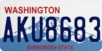 WA license plate AKU8683