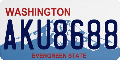 WA license plate AKU8688