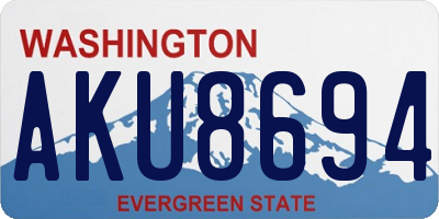 WA license plate AKU8694