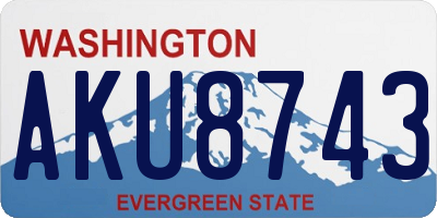WA license plate AKU8743