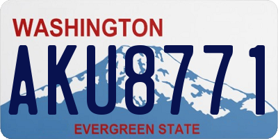 WA license plate AKU8771