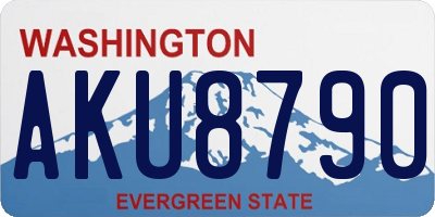 WA license plate AKU8790