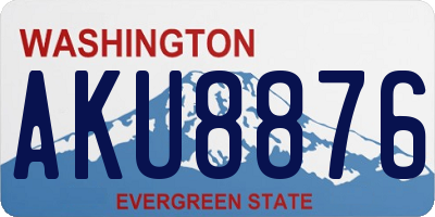 WA license plate AKU8876
