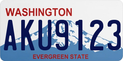 WA license plate AKU9123