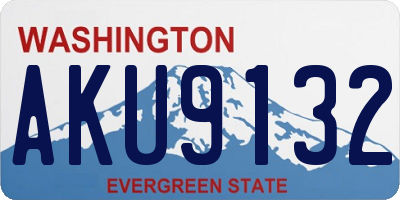 WA license plate AKU9132