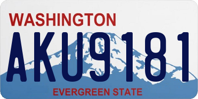 WA license plate AKU9181