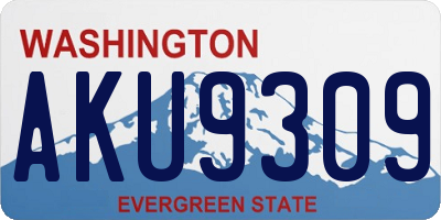 WA license plate AKU9309
