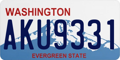 WA license plate AKU9331