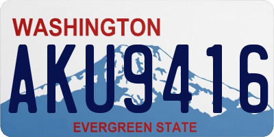 WA license plate AKU9416