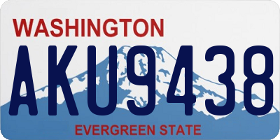 WA license plate AKU9438