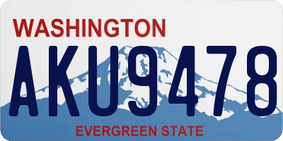 WA license plate AKU9478