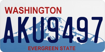WA license plate AKU9497