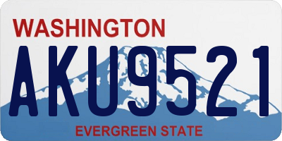 WA license plate AKU9521