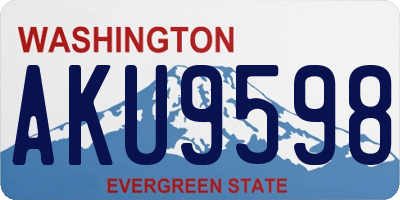 WA license plate AKU9598