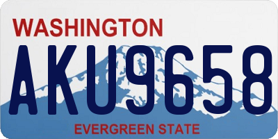 WA license plate AKU9658