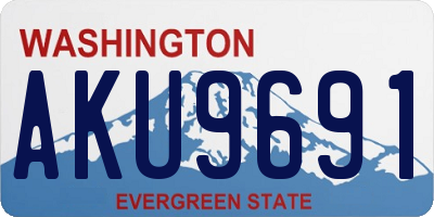 WA license plate AKU9691