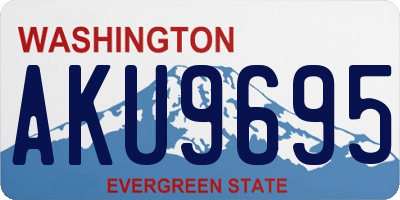 WA license plate AKU9695