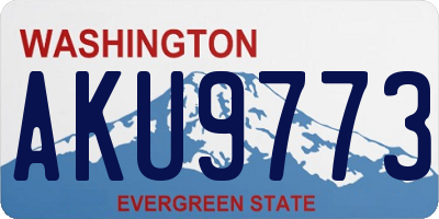 WA license plate AKU9773