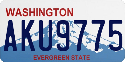 WA license plate AKU9775