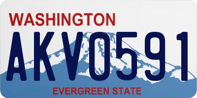 WA license plate AKV0591