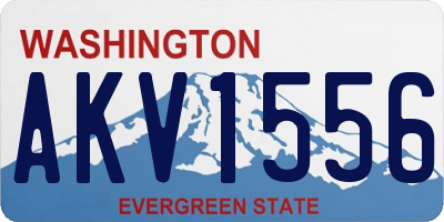 WA license plate AKV1556