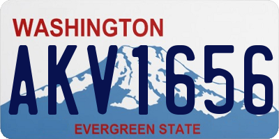 WA license plate AKV1656