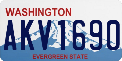 WA license plate AKV1690