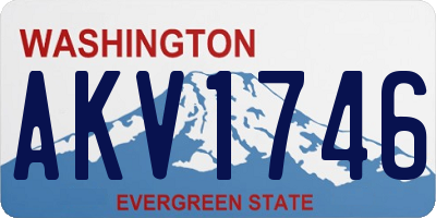 WA license plate AKV1746