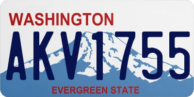 WA license plate AKV1755
